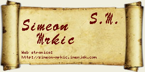 Simeon Mrkić vizit kartica